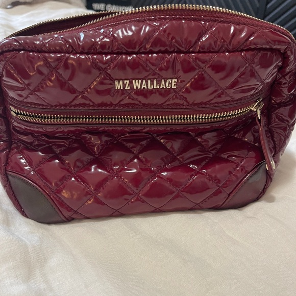MZ Wallace Handbags - MZ Wallace Red Quilted Toiletry Bag